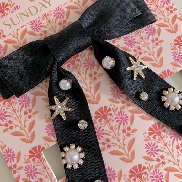 *NEW* Rhinestone Pearl Hair Bow - Picture 2 of 6